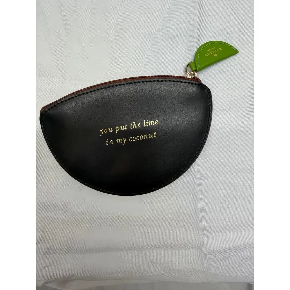 Kate Spade New York Coconut Wristlet – Tropical Fruit Coin Pouch – Zip Closure